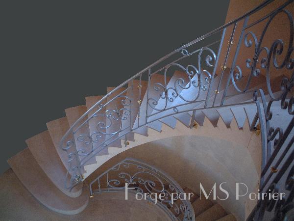 rampe d escalier en fer forg� modele St Germain en Laye