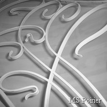 Rampe d escalier en fer forg&eacute; design mod&egrave;le Art Nouveau