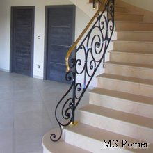 Rampe d escalier en fer forg&eacute; mod&egrave;le Charles VIII