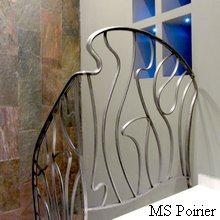 Rampe d escalier en fer forg&eacute; moderne mod&egrave;le Surr&eacute;aliste